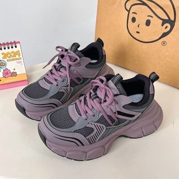 Summer Dad Sneakers Women New Model Ins Trendy Versatile Student Campus Thick-soled Breathable Sports Running Casual Shoes, Women Shoes
