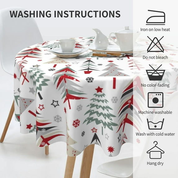 Summer Dahlia Tablecloth Round 70x70 Inch Teal Blue Yellow Green Floral Table Cloth,Stain Resistance Modern Geometry Flower Decor Table Covers for Kitchen Dining, Tablecloth for Party Picnic