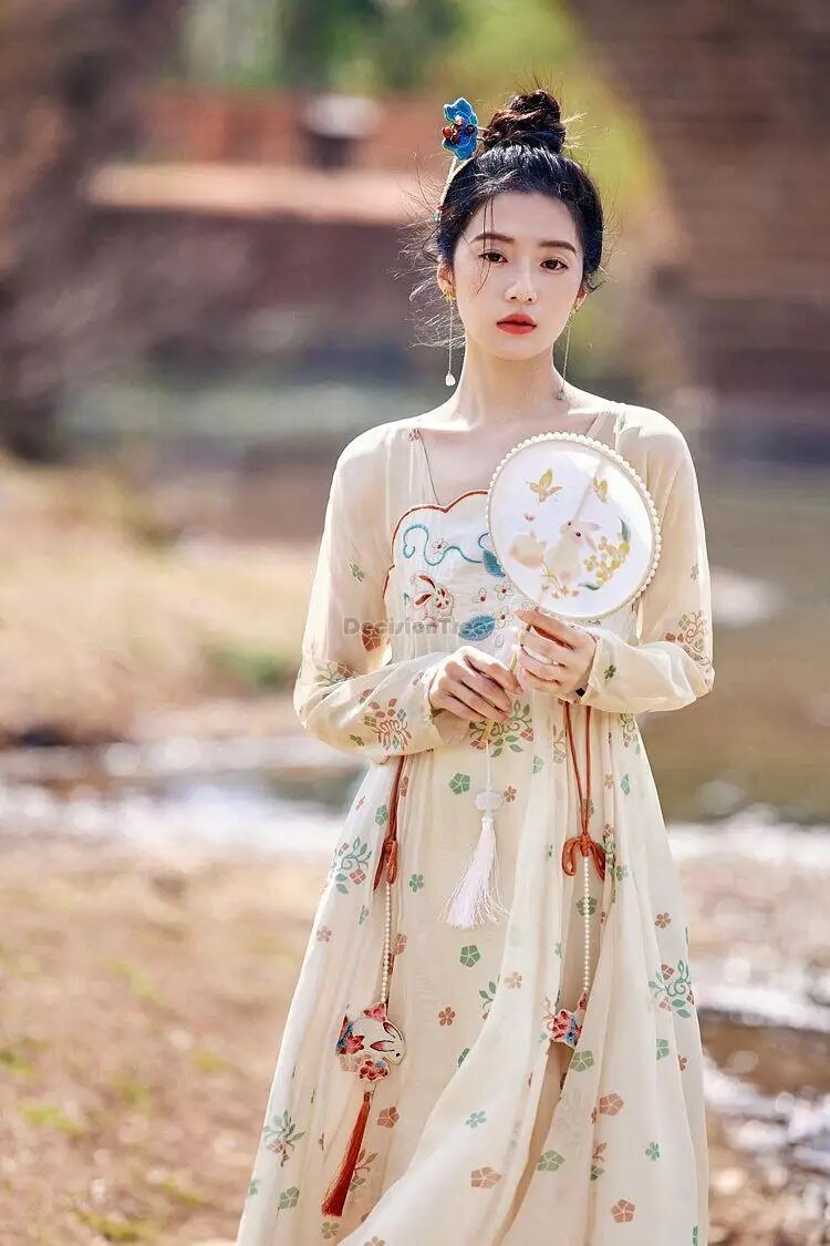 Summer Daily improved hanfu long sleeve dress national style women's ...