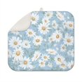 thumbnail image 1 of Summer Daisy Floral Dish Rack Mat for Kitchen Counter Dish Dryer Pad Microfiber Absorbent Foldable Drainer Mat Spring Decor 16x18 Inch, 1 of 7