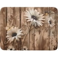 thumbnail image 1 of Summer Daisy Flowers Dish Drying Mat for Kitchen Counter 18x24 Inch Rustic Daisy Absorbent Dish Drying Mat Wood Microfiber Reversible Drying Pad Dish Drainer Mat for Countertops Tableware Decor, 1 of 6