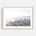 thumbnail image 1 of Summer Days in Huntington B&W - Huntington Beach California Photography Oak Framed Wall Art Print 24 x 36 inches, 1 of 6
