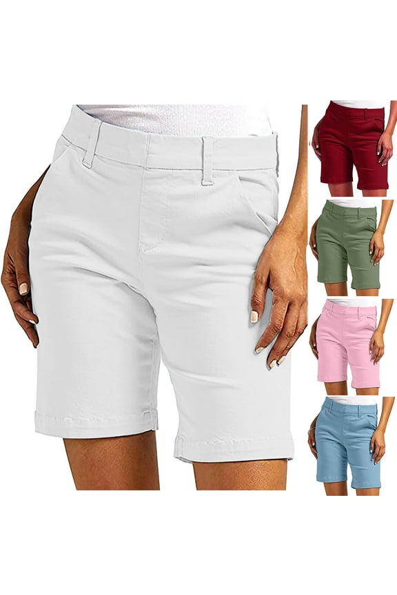 Shorts for Women Casual Loose Summer Beach Vacation Shorts High Waist Loungwear Athletic Shorts with Pockets