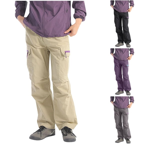 Danhjin Sweatpants for Men Hiking Cargo Pants Drawing e Lastic Waist Lightweight Breathable Sports with Zipper Multi-Pocket Work Pants
