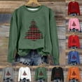 thumbnail image 1 of Kctiaxy Red Sweatshirt for women Long Sleeve Crew Neck Christmas Graphic Print Sweatshirt Causal Loose Pullover Sweater Warm Fall Winter Fashion, 1 of 4