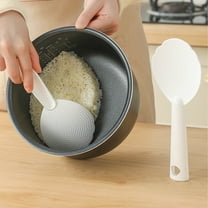 Rvasteizo Home Kitchen Utensils, Food Grade High-temperature Resistance Plastic Rice Spoons Can Stand Vertical Slip Resistance Thick Lightweight Household Utensils