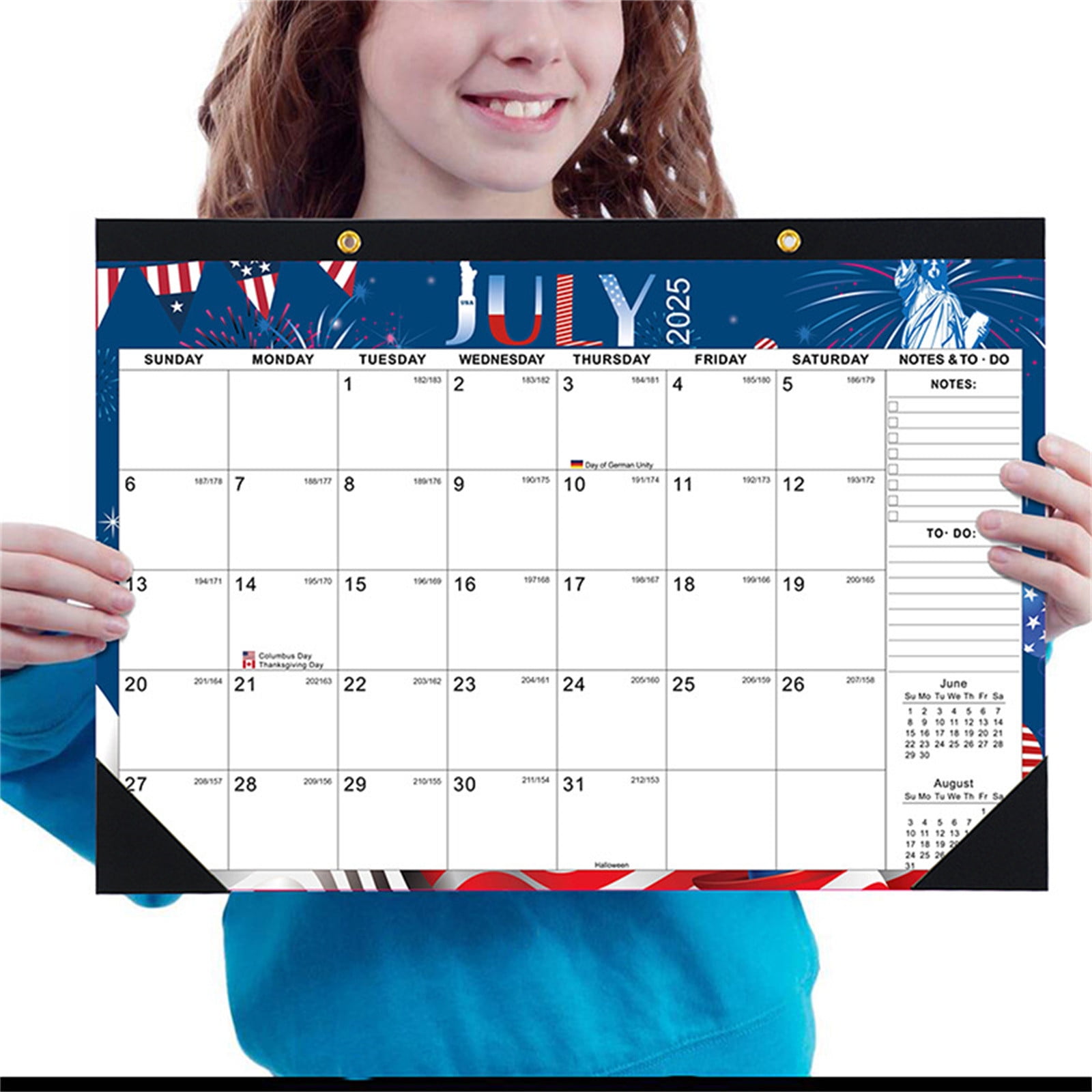 Summer Deals Clearance 2025! Rvasteizo Office Supplies, 2025 Wall Calendar Holiday English