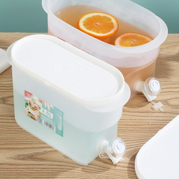 Rvasteizo Water Kettle, Summer Refrigerator Cold Water Kettle Heat Resistants Syrup Tea Cold Water Bucket with Faucet Beverage Large Capacity Cold Water Kettle