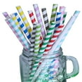thumbnail image 1 of Under $5! Rvasteizo Party Supplies, Disposable Straws, 100pc Mixed Color Paper Disposable Straws, 1 of 5