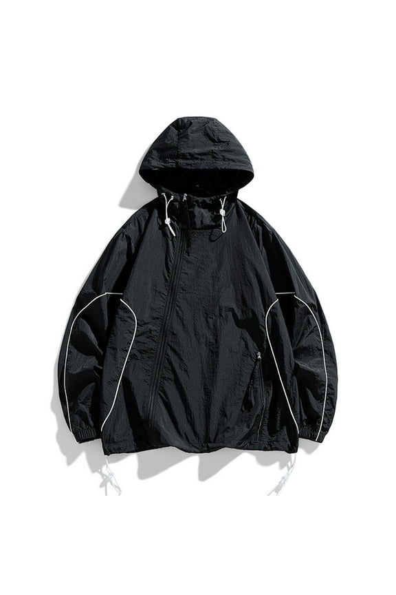 Summer Sunscreen Clothing Men's Sunscreen Suit Long Sleeved Hooded Casual Jacket