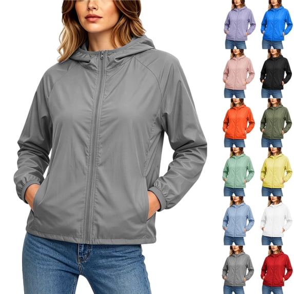 Summer Sunscreen Clothing Women Men Windproof Jacket Outdoor Sports Dry Windbreaker Coat Top