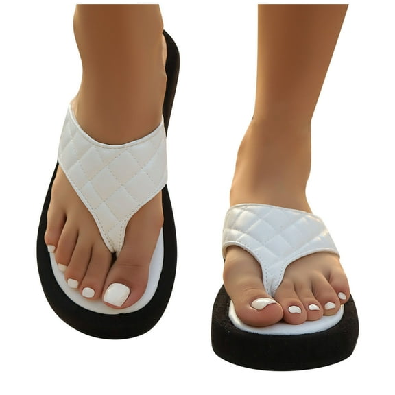 Summer Flip Flops for Women Open Toe Slip On Thong Sandals Summer Casual Women Beach Fashion Slippers Lazy Shoes