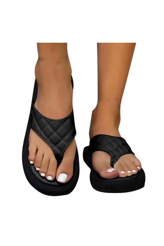 Summer Flip Flops for Women Open Toe Slip On Thong Sandals Summer Casual Women Beach Fashion Slippers Lazy Shoes