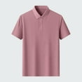 thumbnail image 1 of Men's Shirts Plus Size Short Sleeve Turtleneck Big and Tall Lightweight Tops & Blouses Shirts for Men Summer Casual Loose Pullover T-Shirts with Button M-4XL, 1 of 3
