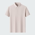 thumbnail image 1 of Men's Shirts Plus Size Short Sleeve Turtleneck Big and Tall Lightweight Tops & Blouses Shirts for Men Summer Casual Loose Pullover T-Shirts with Button M-4XL, 1 of 4