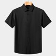 thumbnail image 1 of Men's Shirts Plus Size Short Sleeve Turtleneck Big and Tall Lightweight Tops & Blouses Shirts for Men Summer Casual Loose Pullover T-Shirts S-4XL, 1 of 3