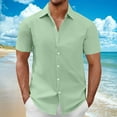 thumbnail image 1 of Men's Shirts Plus Size Short Sleeve Turtleneck Big and Tall Lightweight Tops & Blouses Shirts for Men Summer Casual Loose Pullover T-Shirts S-5XL, 1 of 6