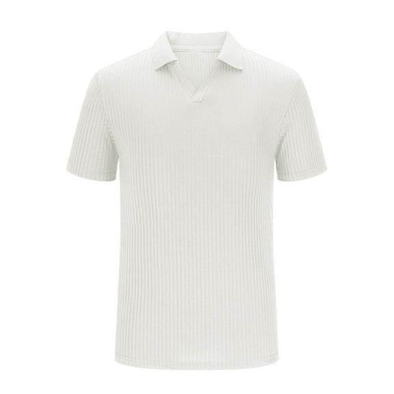 Men's Shirts Plus Size Short Sleeve V-Neck Big and Tall Lightweight Tops & Blouses Shirts for Men Summer Casual Pullover T-Shirts S-3XL