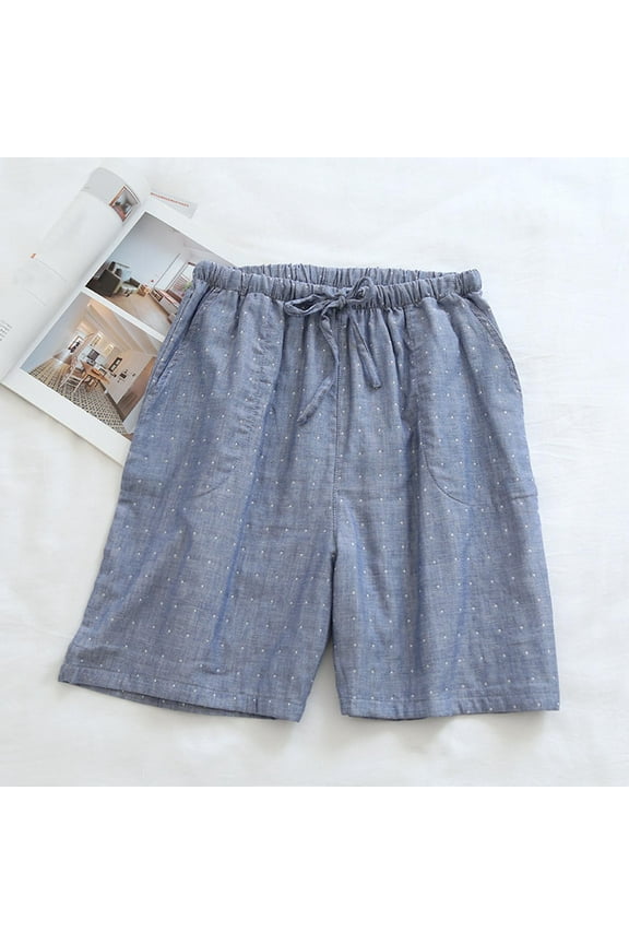 Summer Mens Shorts Elastic Waist Sleeping Short Pants for Men Summer Casual Loose Workout Pajamas Shorts M-XL