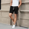 thumbnail image 1 of Summer Mens Shorts Plus Size Elastic Waist Drawstring Short Pants for Men Summer Casual Loose Beach Vacation Holiday Men Shorts with Pockets S-3XL, 1 of 6