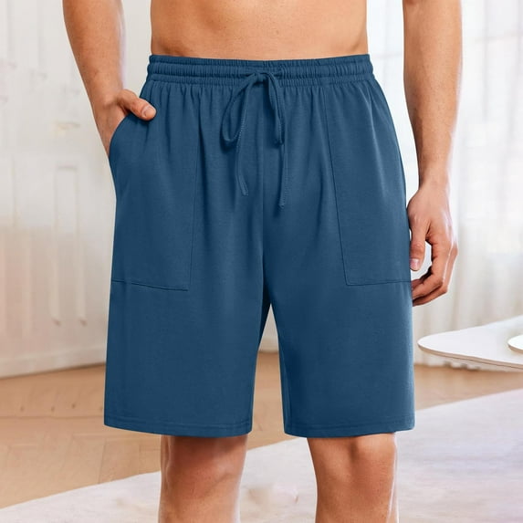 Summer Mens Shorts Plus Size Elastic Waist Drawstring Short Pants for Men Summer Casual Loose Sport Workout Cargo Gym Shorts with Pockets S-3XL