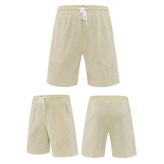 Miqool Men's Casual Sweat Shorts Elastic Waist Drawstring Lightweight Board Shorts Summer Beach Shorts with Pockets