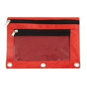 PEONAVET Clear Pencil Pouch Plastic Pencil Bag Large Capacity Zipper Storage Bag Exam Special Portable Pencil Bag Stationery BagPink