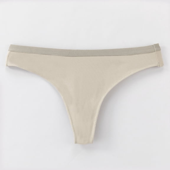 Summer Panties for Women High-waisted Women Fashion Solid Color Low Rise Thong Breathable Leisure Briefs Plus Size Everyday Underwear Casual Panties