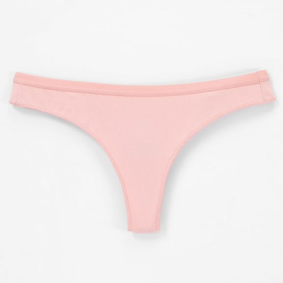 Summer Panties for Women High-waisted Women Fashion Solid Color Low Rise Thong Breathable Leisure Briefs Plus Size Everyday Underwear Casual Panties