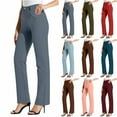 thumbnail image 1 of Rciityk Dress Pants for Women Casual Yoga Pants Stretchy Work Business Boot Cut Trousers High Waist Lounges Pants with Pockets, 1 of 9