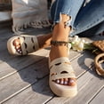 thumbnail image 1 of Summer Slippers for Women Arch Support Open Toe Slip On Peep Toe Sandals Summer Casual Women Beach Fashion Slippers Lazy Shoes, 1 of 5