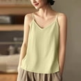 thumbnail image 1 of Spring Tops For Women Plus Size Summer Casual Crew Neck Sleeveless Spaghetti Strap Camisole Pullover Lightweight Tops for Women, 1 of 1