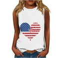 thumbnail image 1 of Summer Tank Tops For Women Independence Day Sleeveless Shirts Heart Graphic Usa Flag Star Printed Baggy Boho Tank Tee Light Breathable Camisole Beach Vacation Blouses, 1 of 5