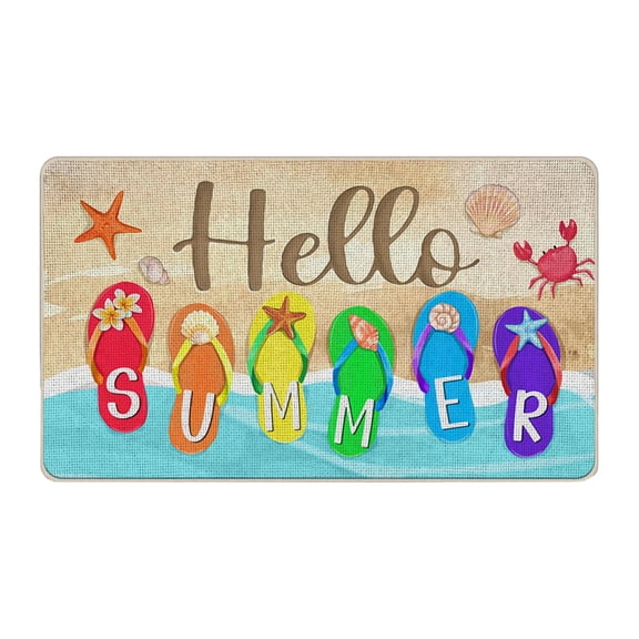 Summer Decorative Rug Non-slide Indoor Welcome Mat Suitable for Entrances Made Of Rubber for Bedrooms Living Rooms and Entryways