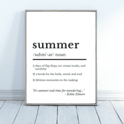 Summer Definition Minimalist Poster, Poster Only