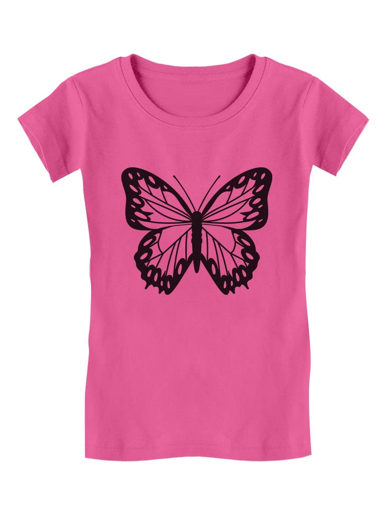 Summer Delight Butterfly Graphic T-Shirt for Girls: Cute, Comfortable \u0026  Durable, Perfect Summer Casual Wear for Kids L (7-8) Wow pink - Walmart.com