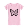 thumbnail image 1 of Summer Delight Butterfly Graphic T-Shirt for Girls: Cute, Comfortable & Durable, Perfect Summer Casual Wear for Kids S (3-4T) Pink, 1 of 3