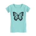 thumbnail image 1 of Summer Delight Butterfly Graphic T-Shirt for Girls: Cute, Comfortable & Durable, Perfect Summer Casual Wear for Kids XL (9-10) Chill Blue, 1 of 3