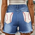 thumbnail image 1 of Summer Denim Shorts for Women High Waisted Distressed Ripped Jean Shorts Casual Stretch Vintage Hot Shorts with Pockets, 1 of 7
