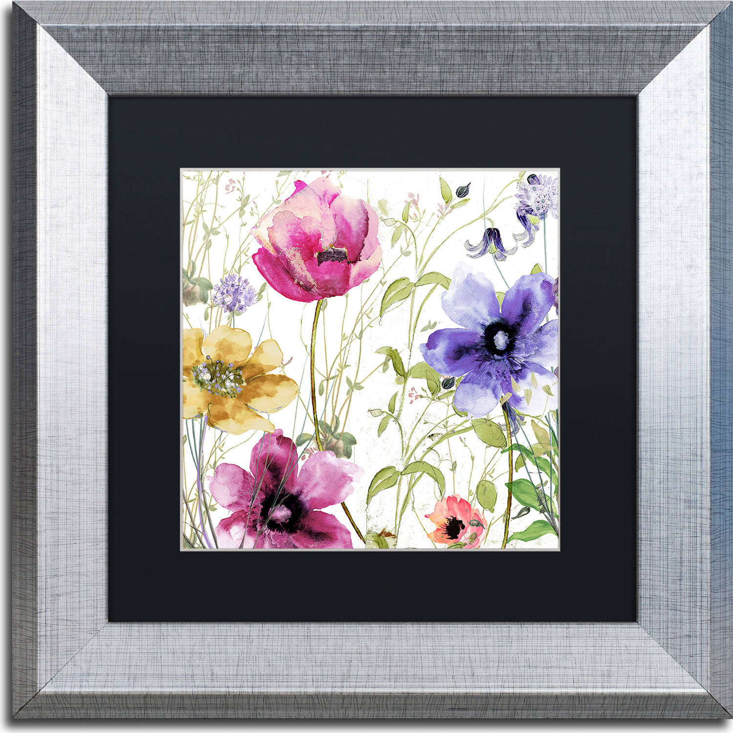 "Summer Diary I" Canvas Art by Color Bakery, Black Matte, Silver Frame