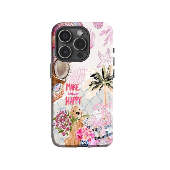 Summer Disco Collage Phone Case Coastal Coquette Retro Dance Party Aesthetic for iPhone 17 16 15 14 13 12 11 Pro Max