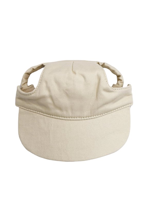 Summer Dog Hat Dog Sun Protection Dog Hats for Medium Dogs Twill Fabric Pet Sun Visor Dog Ear Protection for Outdoor Walking Travel Beige 1 Pack