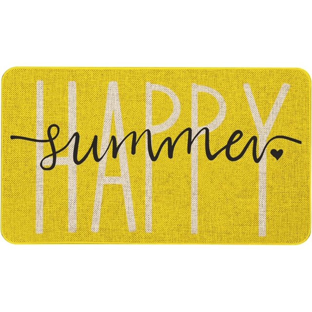 Summer Door Mat 30 X 17 Inch Happy Summer Yellow Doormat Indoor Outdoor
