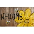 thumbnail image 1 of Summer Door Mat,Bee Happy Sunflower Indoor Outdoor Non-Slip Doormat,Entryway Front Porch Farmhouse Summer Welcome Door Mat Colorful for Entrance Decor,30" x 17", 1 of 6