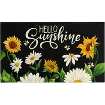 Summer Door Mat,Hello Sunshine Sunflower Indoor Outdoor Non-Slip Doormat,Entryway Front Porch Farmhouse Summer Welcome Door Mat for Entrance Decor,30" x 17"