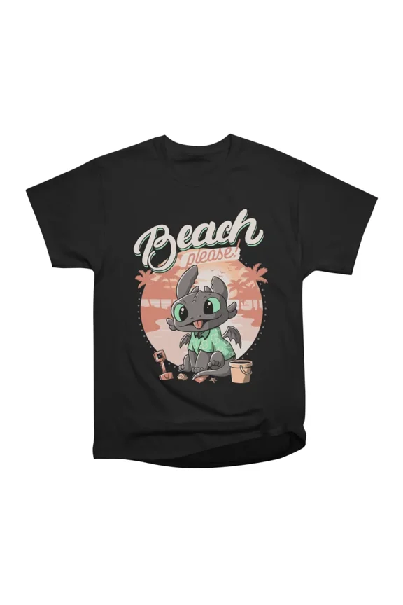 Summer Dragon Cute Cartoon Beach Gift T-Shirt Tee Gift For Him Merch For Her Apparel For F