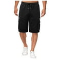 thumbnail image 1 of Summer Drawstring Classic Cargo Half Short Pants for Men Casual Beach Outdoor Elastic Waist Short Pants Daily Lightweight Shorts, 1 of 7