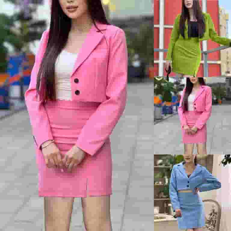 Pink Business Dresses for Women Long Sleeve A-line Skirt Dress Lightweight Solid Color Blazer Dress Suit Sets 2 Piece Work Office Fashion Outfits, Pink Business Dresses for Women Long Sleeve A-line Skirt Dress Lightweight Solid Color Blazer Dress Suit Sets 2 Piece Work Office Fashion Outfits,