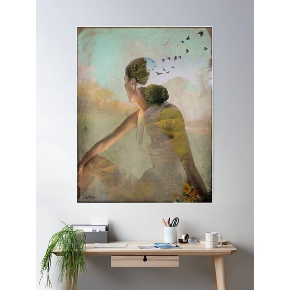 Summer Dreaming Poster Wall Art, Modern Wall Decor For Living Room Bedroom, 12x18 UNFRAMED