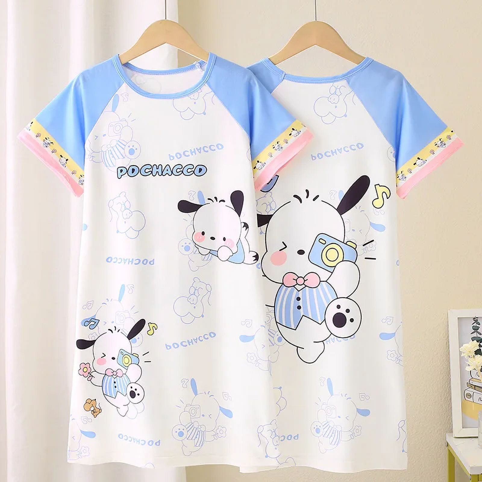 Summer Dress Girls Pajama Sanrio Cinnamoroll Kuromi My Melody Hello ...